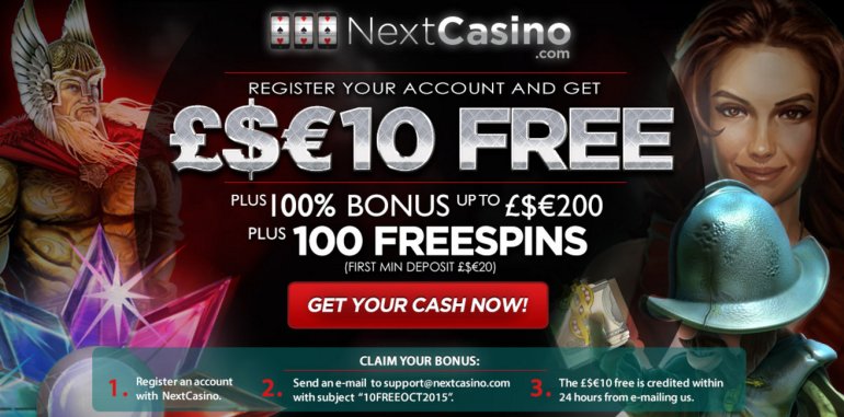 Бесплатный бонус в онлайн-казино Next